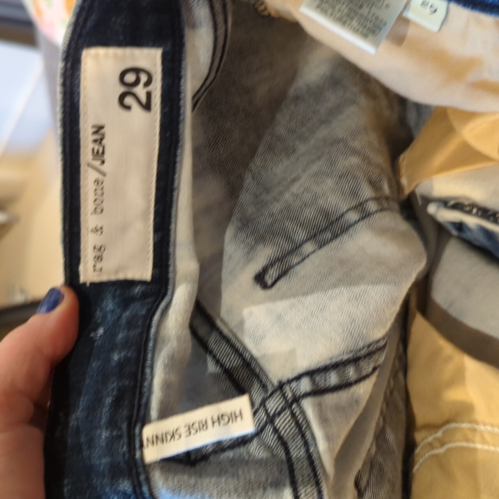 NWT Rag & Bone Jeans "Nina" Bleach Wash High Rise Skinny Jeans Sz 29 - Picture 4 of 12